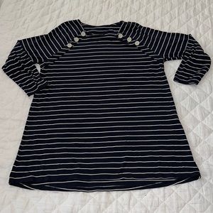 J.Jill wearever shirt EUC sz medium 3/4 sleeve